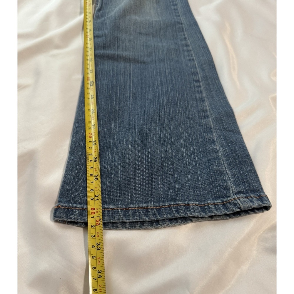 Vanity Jeans Women's *fits 28x32 Tall Blue Y2K Low Rise Flare Hippie Festival - Picture 13 of 14